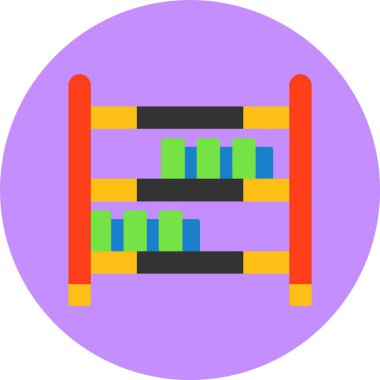 kitaplık web simgesi basit illüstrasyon