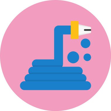 Bahçe hortumu simgesi, vektör çizimi 