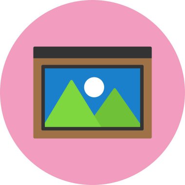 Resim web simgesi, basit vektör illüstrasyonu