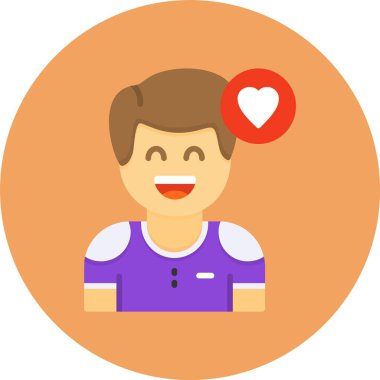 Sempati. Web simgesi basit vektör illüstrasyonu