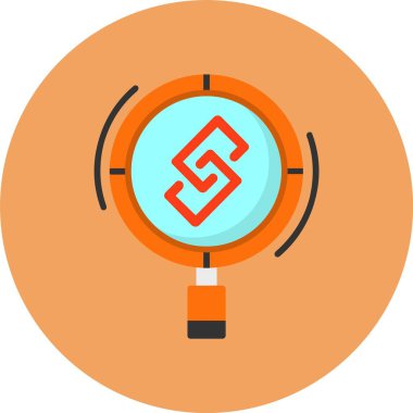 Bağlantı tarayıcısı. Web simgesi basit illüstrasyon