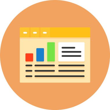 Analizler. Web simgesi basit tasarım