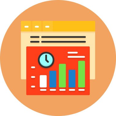 Seans süresi. Web simgesi basit illüstrasyon                                     