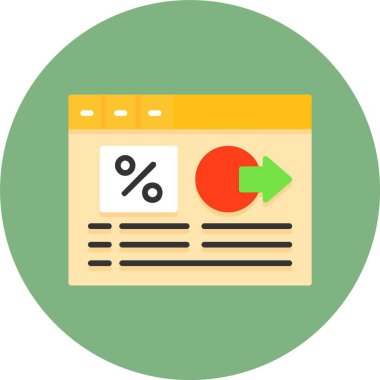 Çıkış oranı. Web simgesi basit illüstrasyon                                     