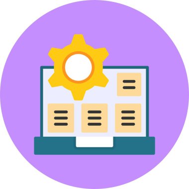 Algoritma simgesi vektör illüstrasyon tasarımı