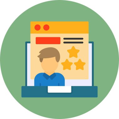 Müşteri geribildirim simgesi, vektör illüstrasyonu basit tasarım