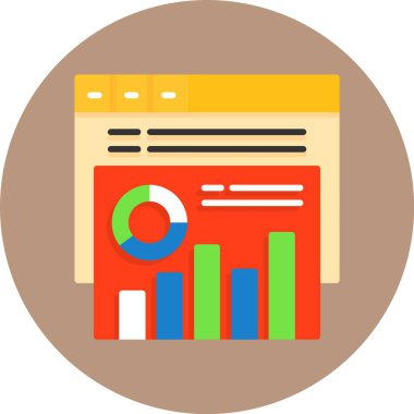 E- ticaret simgesi, beyaz arkaplanda renkli vektör 