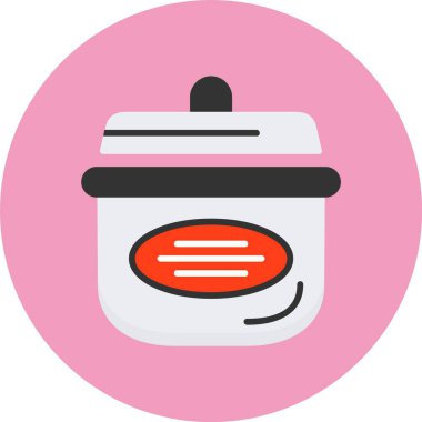 vektör pişirme pot ikon vektör çizimi 