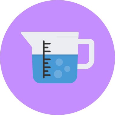 Sürahi basit ikon vektör illüstrasyonu ölçülüyor