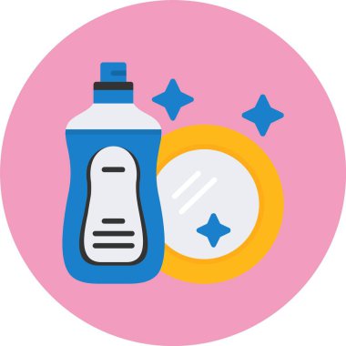 bulaşık yıkama ikonu vektör çizimi 