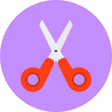 Makas simgesi, vektör illüstrasyonu