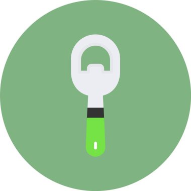 Şişe açıcı web simgesi, basit vektör illüstrasyonu