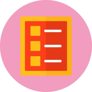 Kontrol listesi. Web simgesi basit tasarım 