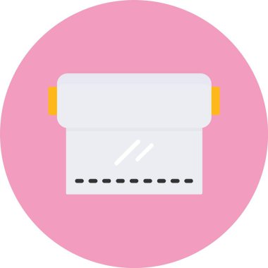 Cling Film Web simgesi, basit vektör illüstrasyonu