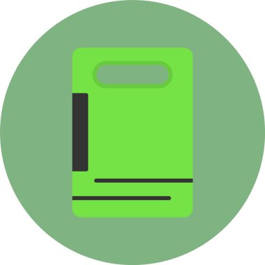 Kesme tahtası web simgesi, basit vektör illüstrasyonu