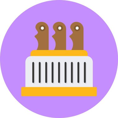 Bıçak bloğu web simgesi, basit vektör illüstrasyonu