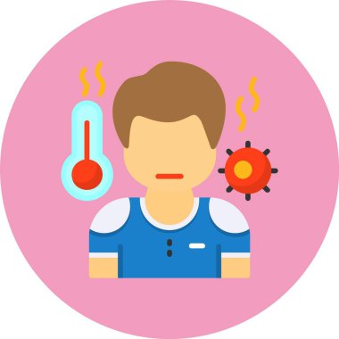 Hasta çocuk web simgesi, basit vektör illüstrasyonu