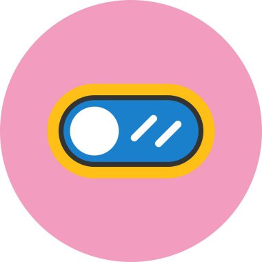 Düğme web simgesini, vektör illüstrasyonunu aç / kapat              