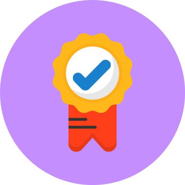 Düz rozet ikonu. vektör illüstrasyonu