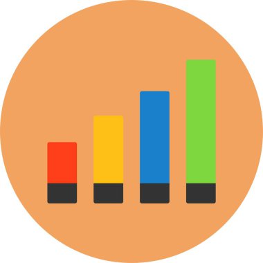  Sinyal kuvvet simgesi, basit vektör illüstrasyonu