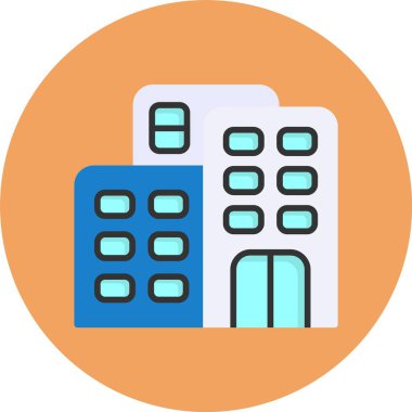 bina simgesi, vektör illüstrasyonu basit tasarım