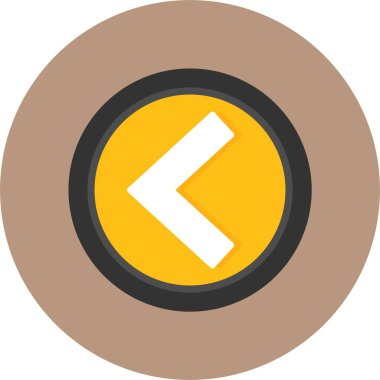 Geriye doğru sembol. Web simgesi basit illüstrasyon