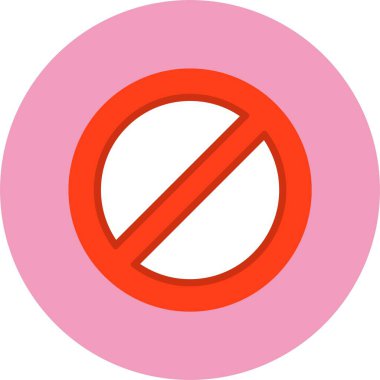 Yasaklandı. Web simgesi basit illüstrasyon