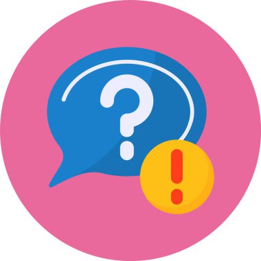 vektör soru işareti düz simgesi