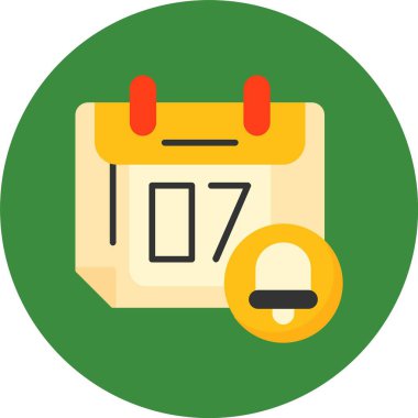 Hatırlatma simgesi, vektör illüstrasyonu basit tasarım