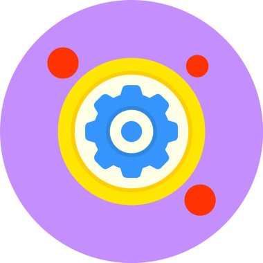 dişli simgesi, vektör illüstrasyonu basit tasarım