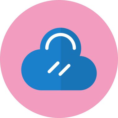 Bulut Hesaplama. Web simgesi basit illüstrasyon 