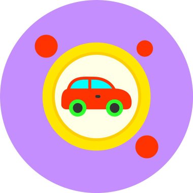 - Araba. Web simgesi basit illüstrasyon