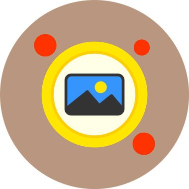 Resim web simgesi, basit vektör illüstrasyonu