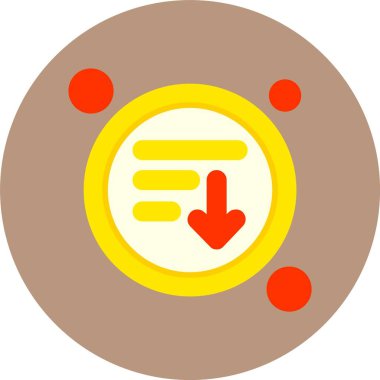 Düğme web simgesi, vektör illüstrasyonunu sırala              