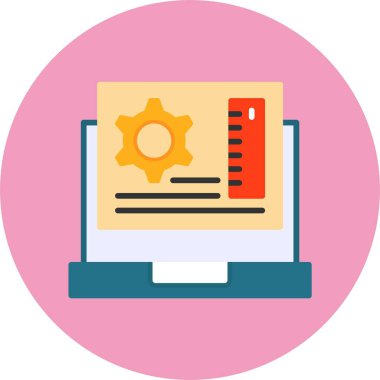 Web geliştirme simgesi, vektör illüstrasyonu basit tasarım