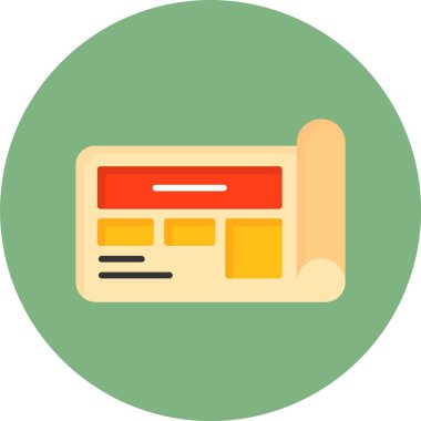 vektör Ağ Blueprint simgesi çizimi