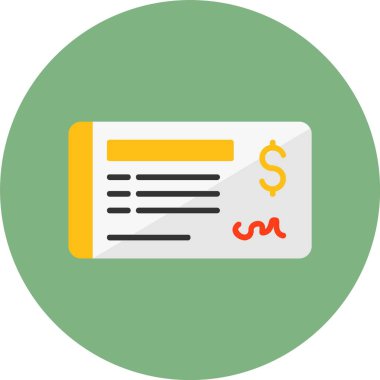 Maaş çeki. Web simgesi basit illüstrasyon