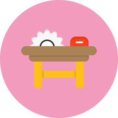 Bir Testere Değirmeni simgesinin vektör çizimi