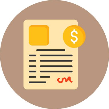 sözleşme ikonu vektör illüstrasyonu 