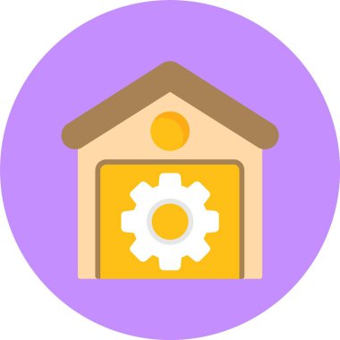 Atölye. Web simgesi basit illüstrasyon