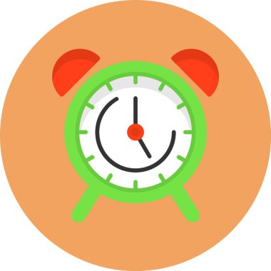 Alarm saati simgesi, vektör illüstrasyonu 