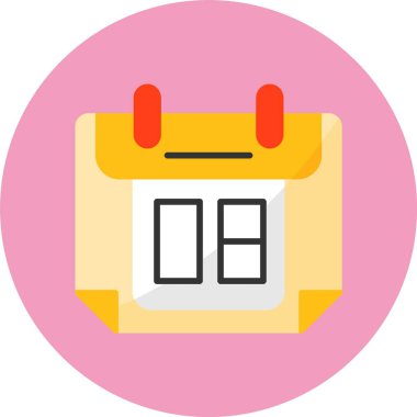 Takvim simgesinin vektör illüstrasyonu 