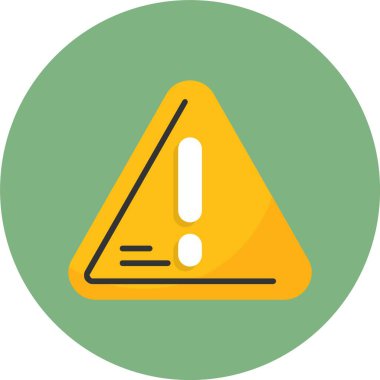 uyarı ünlem simgesi. dış hat üçgen ünlem vektör renk düz izole 