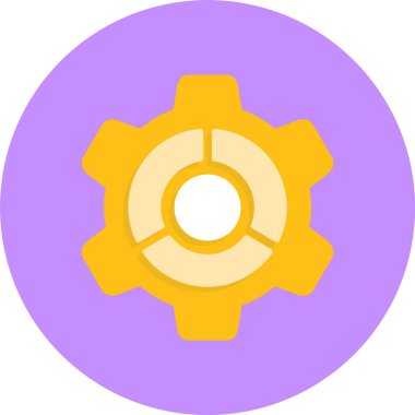 dişli simgesi, vektör illüstrasyonu basit tasarım