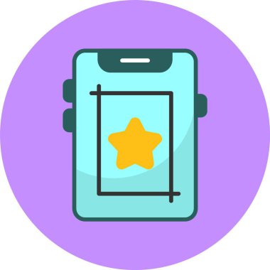 akıllı telefon simgesi, vektör illüstrasyonu basit tasarım