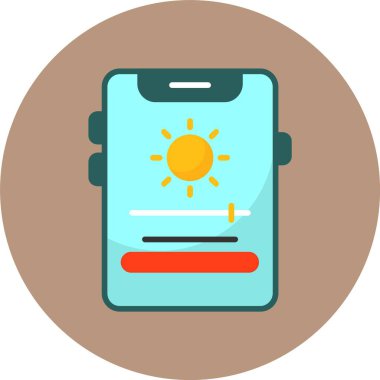 akıllı telefon simgesi, vektör illüstrasyonu basit tasarım