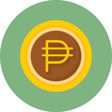 Meksika Pezosu web simgesi vektör illüstrasyonu