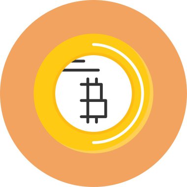 bitcoin. Web simgesi basit illüstrasyon 