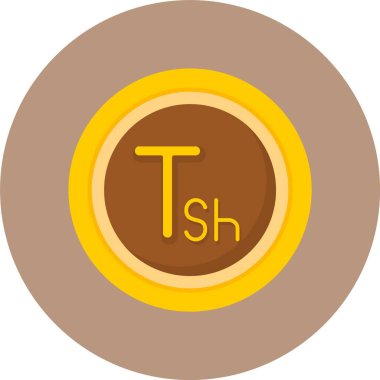 Tanzanya Şilini Web simgesi çizimi