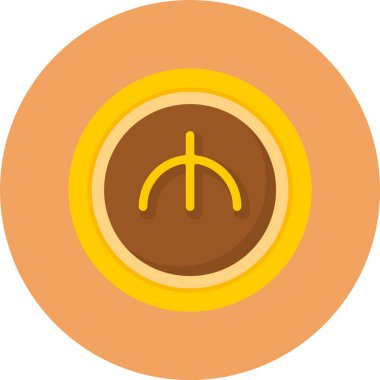  Azerbaycan Manat ikon vektör çizimi